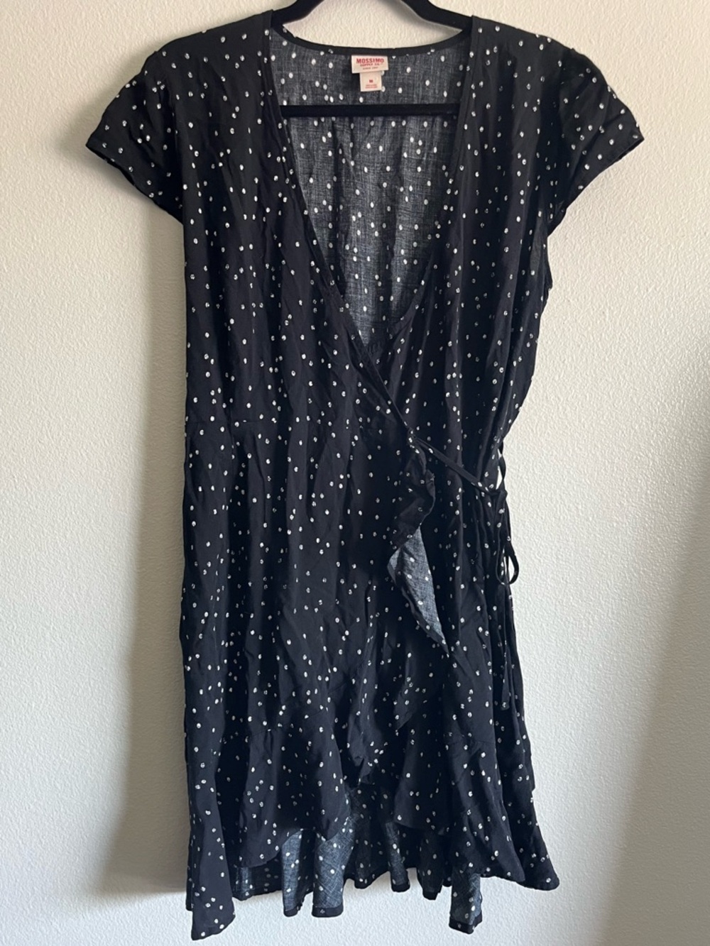 Mossimo Black Dress with White Polka Dots